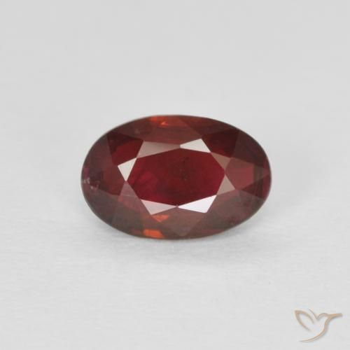 0.46ct 자연스러운 밝은 빨간색 루비, 타원형, VS-SI