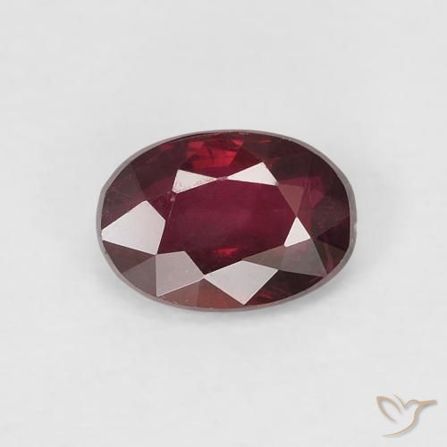 0.52ct 자연스러운 미디엄 레드 루비, 타원형, VS-SI