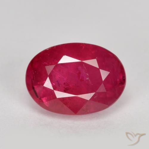 1.37ct 자연스러운 잼 레드 루비, 타원형, VS-SI