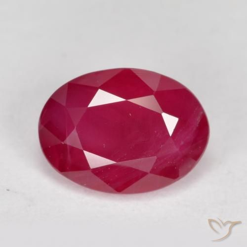 1.15ct 자연스러운 잼 레드 루비, 타원형, VS-SI