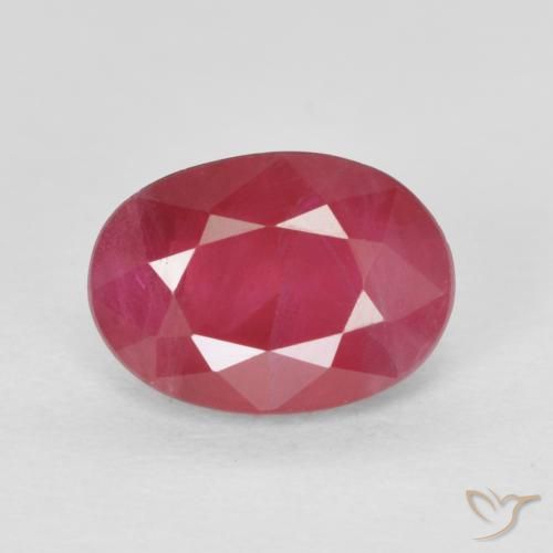 1.17ct 자연스러운 미디엄 레드 루비, 타원형, VS-SI