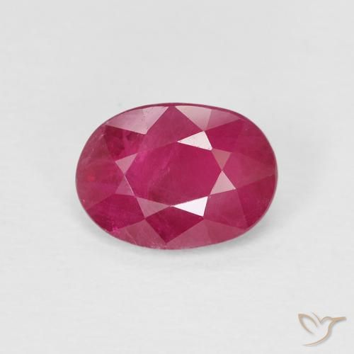 1.02ct 자연스러운 Medium Dark-Red 루비, 타원형, VS-SI