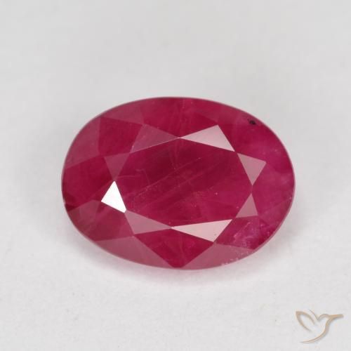 0.94ct 자연스러운 라이트 레드 루비, 타원형, VS-SI