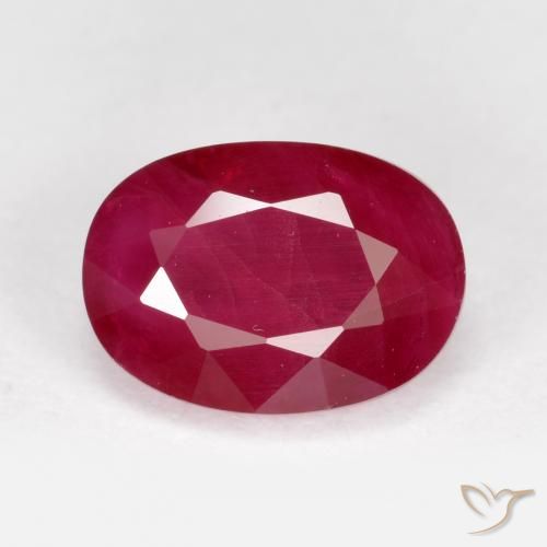 1.28ct 자연스러운 잼 레드 루비, 타원형, VS-SI