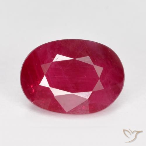 1.40ct 자연스러운 미디엄 레드 루비, 타원형, VS-SI