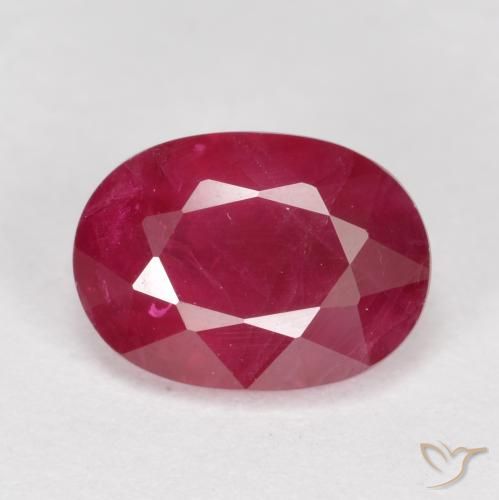 1.23ct 자연스러운 잼 레드 루비, 타원형, VS-SI