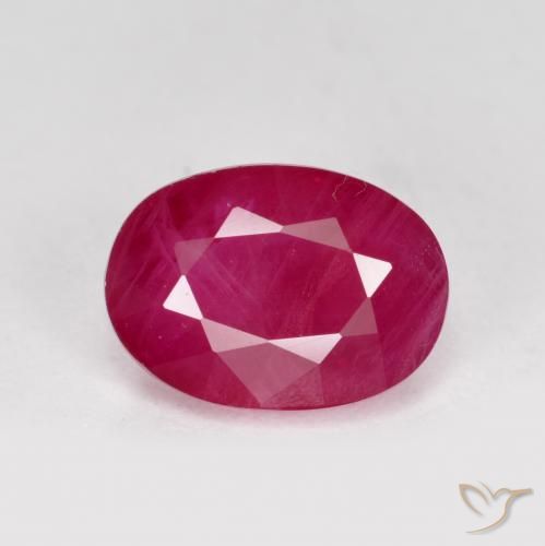 1.31ct 자연스러운 미디엄 레드 루비, 타원형, VS-SI