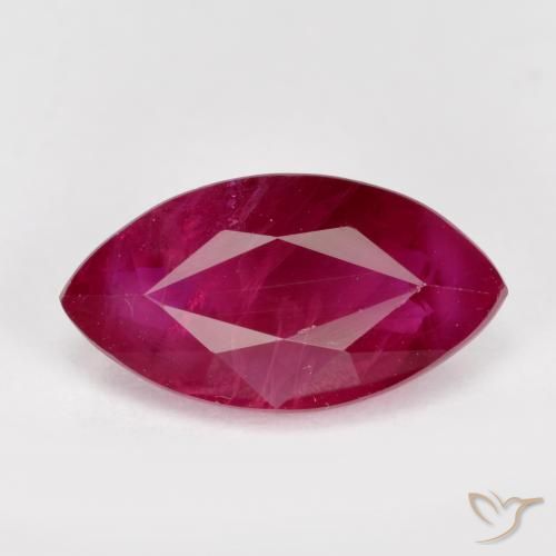 1.66ct 자연스러운 분홍빛이 도는 빨강 루비, 보석, VS-SI