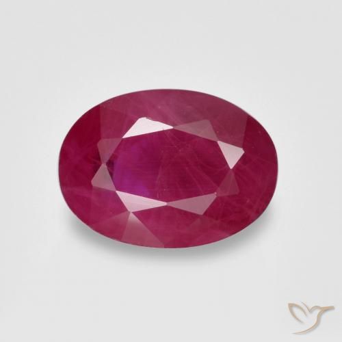 1.33ct 자연스러운 붉은빛이 도는 핑크 루비, 타원형, VS-SI