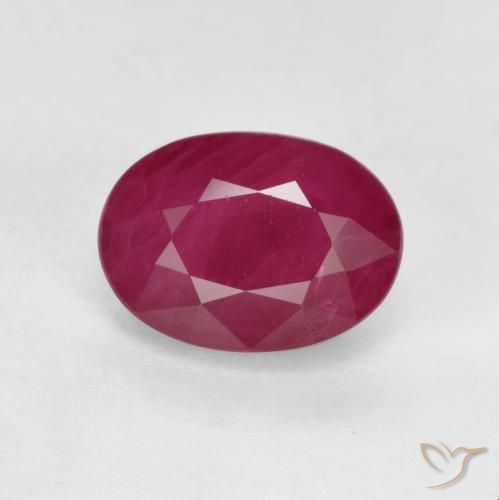 1.21ct 자연스러운 분홍빛이 도는 빨강 루비, 타원형, VS-SI