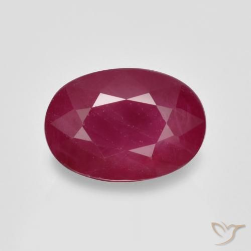 1.13ct 자연스러운 딥 크림슨 루비, 타원형, VS-SI