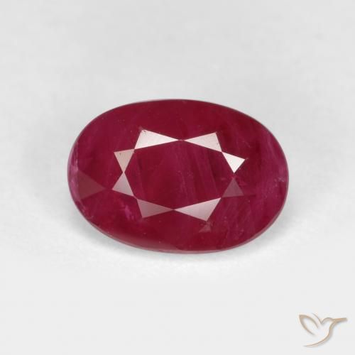 1.03ct 자연스러운 미디엄 레드 루비, 타원형, VS-SI