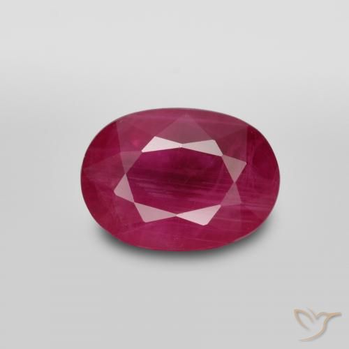 1.38ct 자연스러운 미디엄 다크 레드 루비, 타원형, VS-SI