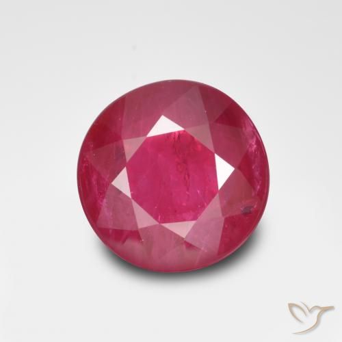 1.06ct 자연스러운 잼 레드 루비, 둥근, VS-SI