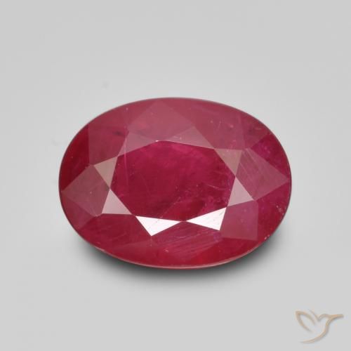 1.12ct 자연스러운 잼 레드 루비, 타원형, VS-SI