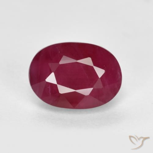 1.33ct 자연스러운 미디엄 레드 루비, 타원형, VS-SI