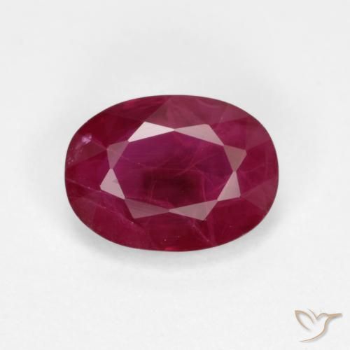 1.03ct 자연스러운 딥 레드 루비, 타원형, VS-SI
