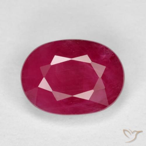 1.11ct 자연스러운 미디엄 레드 루비, 타원형, VS-SI