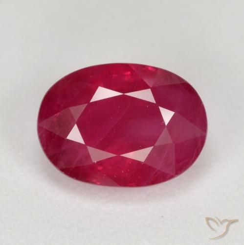 1.32ct 자연스러운 잼 레드 루비, 타원형, VS-SI