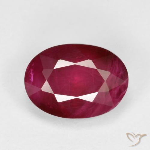1.03ct 자연스러운 딥 레드 루비, 타원형, VS-SI