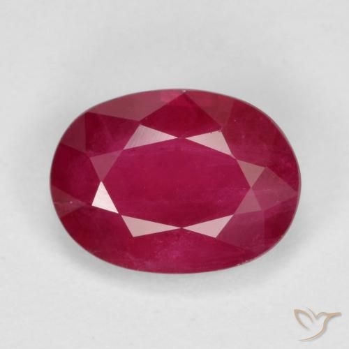 1.08ct 자연스러운 잼 레드 루비, 타원형, VS-SI