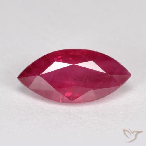 1.05ct 자연스러운 미디엄 다크 레드 루비, 보석, SI