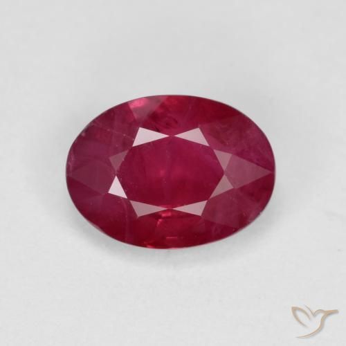 1.04ct 자연스러운 Medium Dark-Red 루비, 타원형, VS-SI