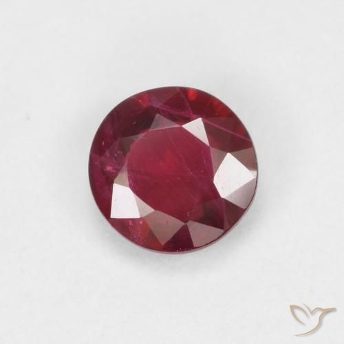0.27ct 자연스러운 피처럼 붉은 루비, 둥근, SI