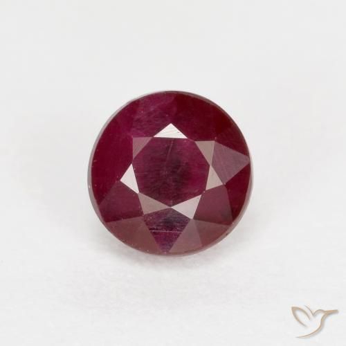0.43ct 자연스러운 와인 레드 루비, 둥근, SI