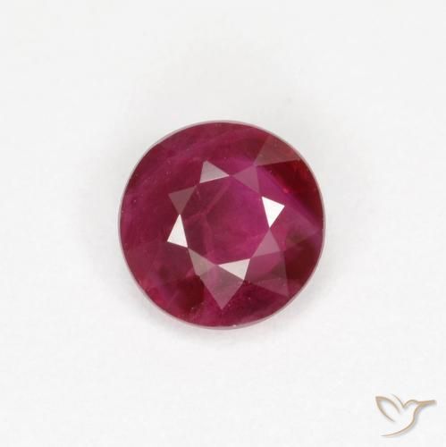 0.29ct 자연스러운 딥 레드 루비, 둥근, SI