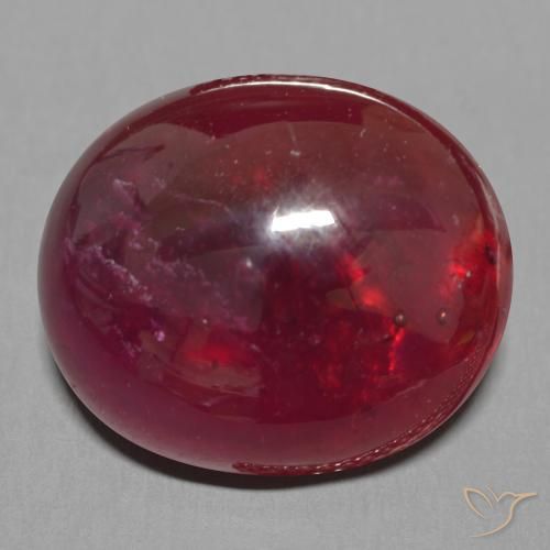 25.77ct 자연스러운 딥 레드 루비, 타원형, 투명한