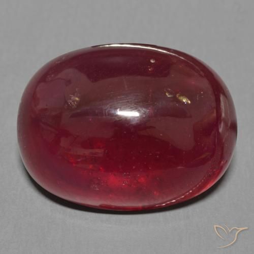 18.63ct 자연스러운 다크 레드 루비, 타원형, 투명한