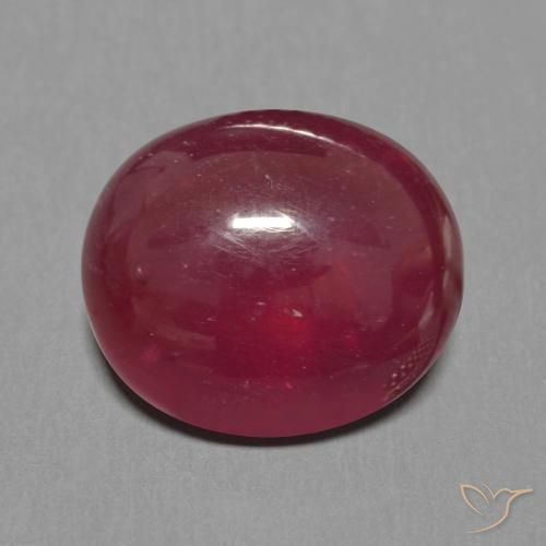 8.39ct 자연스러운 딥 레드 루비, 타원형, 투명한
