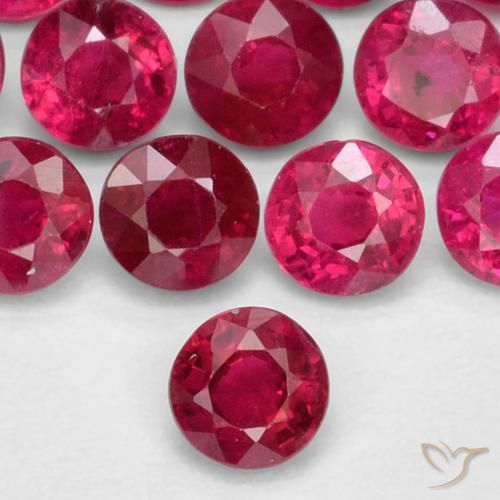 0.26ct 자연스러운 미디엄 레드 루비, 둥근, VS-SI