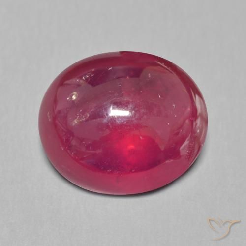 9.88ct 자연스러운 딥 레드 루비, 타원형, 투명한