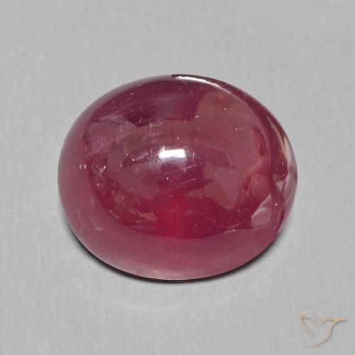 9.18ct 자연스러운 딥 레드 루비, 타원형, 투명한