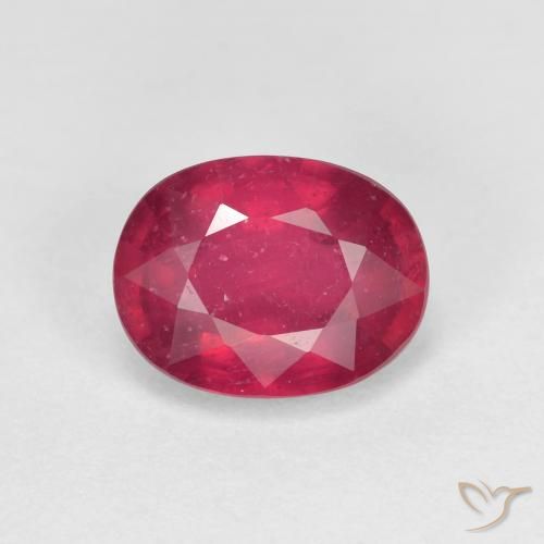 1.94ct 자연스러운 미디엄 레드 루비, 타원형, VS
