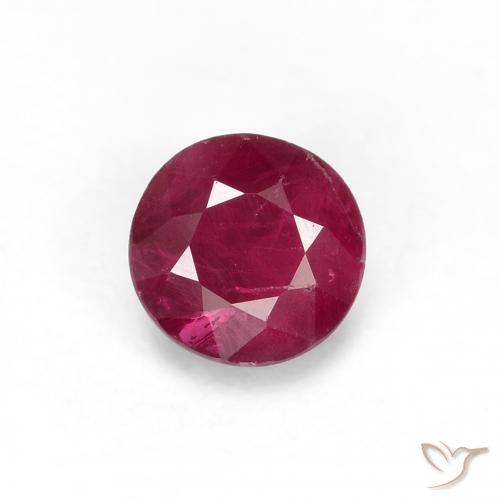 0.34ct 자연스러운 미디엄 레드 루비, 둥근, VS