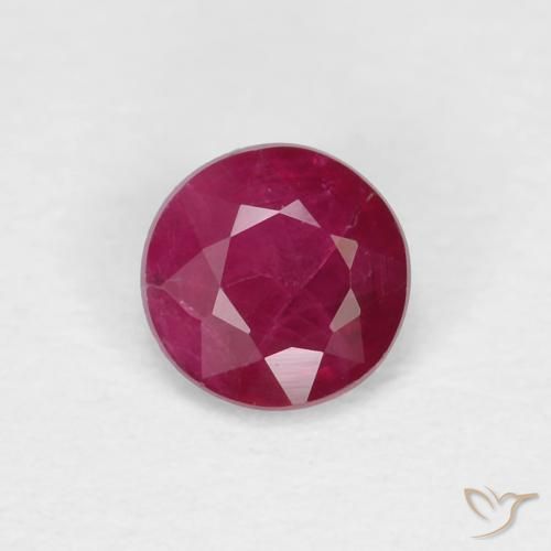 0.28ct 자연스러운 딥 와인 레드 루비, 둥근, VS-SI