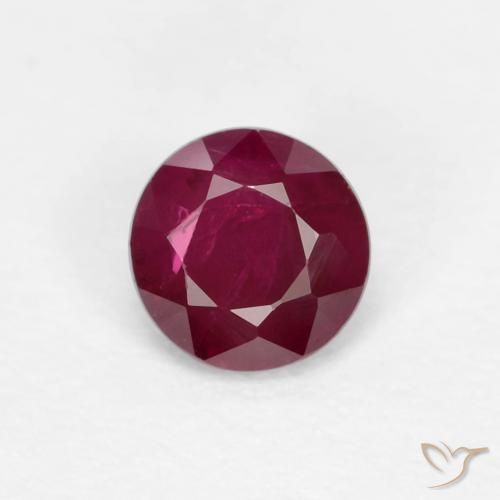 0.29ct 자연스러운 딥 레드 루비, 둥근, VS-SI