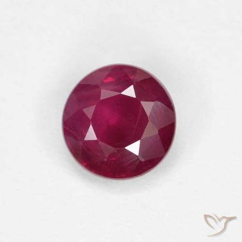 0.29ct 자연스러운 딥 레드 루비, 둥근, VS-SI