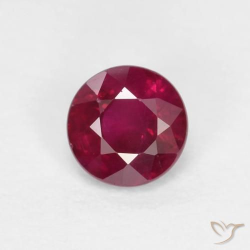 0.31ct 자연스러운 다크 레드 루비, 둥근, VS-SI