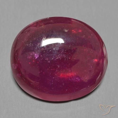 21.81ct 자연스러운 딥 레드 루비, 타원형, 투명한