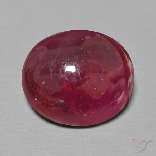 16.63ct 자연스러운 딥 와인 레드 루비, 타원형, 투명한