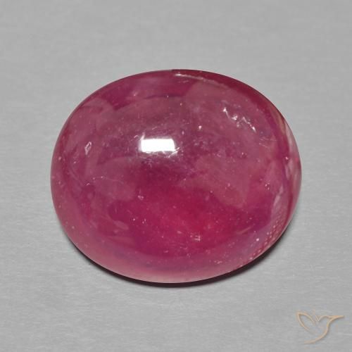 10.25ct 자연스러운 딥 레드 루비, 타원형, 투명한