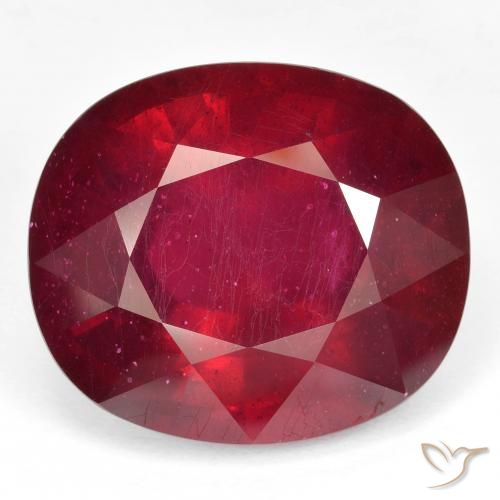 53.35ct 자연스러운 피처럼 붉은 루비, 타원형, VVS-VS