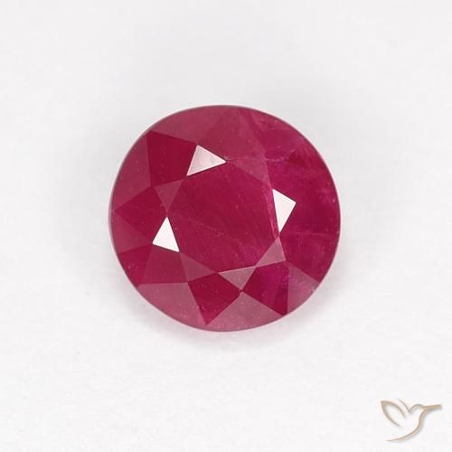 0.73ct 자연스러운 미디엄 레드 루비, 둥근, VS-SI