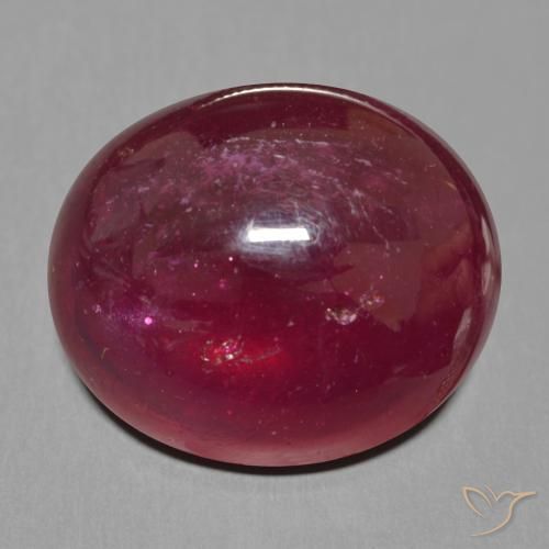 25.31ct 자연스러운 딥 레드 루비, 타원형, 투명한