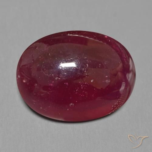 17.33ct 자연스러운 다크 레드 루비, 타원형, 투명한
