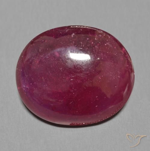 19.04ct 자연스러운 딥 레드 루비, 타원형, 투명한